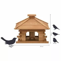 DOBAR Rustikales Vogelhaus Mit Holzdach -Günstiges Tierbedarf Geschäft unnamed file 6212