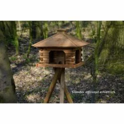 DOBAR Rustikales Vogelhaus Mit Holzdach -Günstiges Tierbedarf Geschäft unnamed file 6213