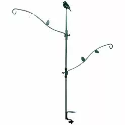 DOBAR Vogelhausständer »Metall-Balkon-Futterständer«, Metall, Grün/dunkelgrün, Zum Aufstellen