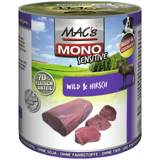 MAC'S Hunde-Nassfutter »Mono«, Wild/Huhn, 6 Dosen 3 MAC'S Hunde-Nassfutter »Mono«, Wild/Huhn, 6 Dosen