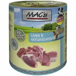 MAC'S Hunde-Nassfutter, Lamm/Geflügel, 6 Dosen