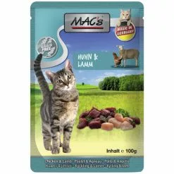 MAC'S Katzen-Nassfutter, Huhn/Lamm, 12 X 100 G