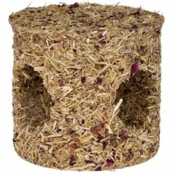 HUGRO Nager-Knabberhaus »Rosenstroh L«, 339 G, Rosenblüten