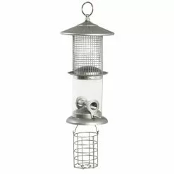 SIENA GARDEN Vogelfuttersäule »Feeder Steel Line«, Metall, Silberfarben