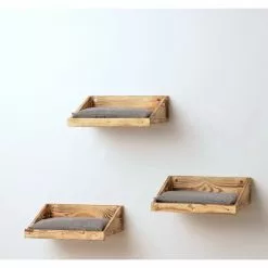 ROHRSCHNEIDER Kratzbaum »Karlsson«, Für Katzen, Holz, Beige, 3-er Set