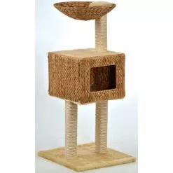 SILVIO DESIGN Kratzbaum »Elissa«, Für Katzen, Naturgeflecht, Beige