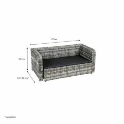 GREEMOTION Haustier-Sofa, Anthrazit/braun, BxHxL: 97 X 40 X 52 Cm -Günstiges Tierbedarf Geschäft unnamed file 6805