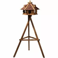 DOBAR Vogelfutterhaus, Für Wildvögel, Kiefernholz/Bitumen, Rot/braun/dunkelbraun -Günstiges Tierbedarf Geschäft unnamed file 69