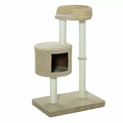 PawHut Kratzbaum, 61 Cm, Beige/kaffeefarben