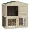 PawHut Kleintierstall, BxHxT: 54 X 100 X 98 Cm, Tannenholz/Metall/Bitumen -Günstiges Tierbedarf Geschäft unnamed file 6951