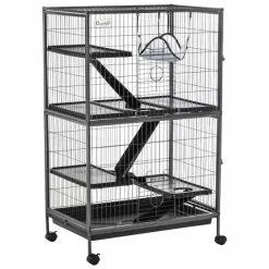 PawHut Kleintierkäfig, BxHxT: 52 X 128 X 80 Cm, Stahl/Kunststoff
