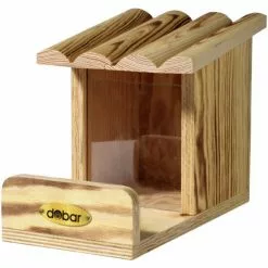 DOBAR Eichhörnchen-Futterhaus, Holz, Braun, Für Eichhörnchen