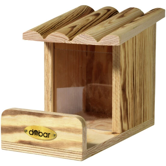 DOBAR Eichhörnchen-Futterhaus, Holz, Braun, Für Eichhörnchen 3 DOBAR Eichhörnchen-Futterhaus, Holz, Braun, Für Eichhörnchen