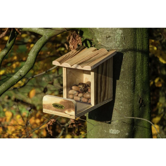 DOBAR Eichhörnchen-Futterhaus, Holz, Braun, Für Eichhörnchen 4 DOBAR Eichhörnchen-Futterhaus, Holz, Braun, Für Eichhörnchen – Bild 2
