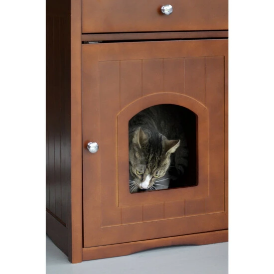 DOBAR Katzenschrank »Mohrle«, BxHxL: 48 X 63 X 48 Cm, Braun 6 DOBAR Katzenschrank »Mohrle«, BxHxL: 48 X 63 X 48 Cm, Braun – Bild 4