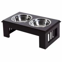 PawHut Futternapf, Edelstahl, Länge: 44 Cm