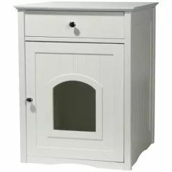 DOBAR Katzenschrank »Mohrle«, BxHxL: 48 X 63 X 48 Cm, Weiß