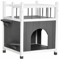 PawHut Katzenhaus, Holz, Länge: 54 Cm