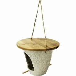 DOBAR Vogelfutterspender, Bambus/Pflanzenfasern, Beige -Günstiges Tierbedarf Geschäft unnamed file 7087