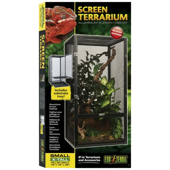EXO TERRA Gaze Terrarium, Screen Terrarium, 45 X 45 X 90 Cm, 1 X Substratwanne Enthalten 5 EXO TERRA Gaze Terrarium, Screen Terrarium, 45 X 45 X 90 Cm, 1 X Substratwanne Enthalten – Bild 3