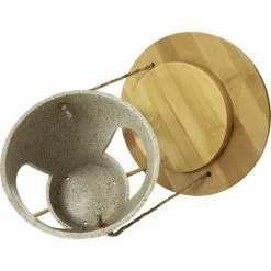 DOBAR Vogelfutterspender, Bambus/Pflanzenfasern, Beige -Günstiges Tierbedarf Geschäft unnamed file 7090