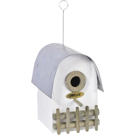 DOBAR Nistkasten, BxHxT: 20 X 22 X 14 Cm, Holz, Runddach 4 DOBAR Nistkasten, BxHxT: 20 X 22 X 14 Cm, Holz, Runddach – Bild 2