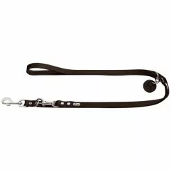 HUNTER Hundeleine, Verstellbar, 1,3/200 Cm, Leder, Dunkelbraun