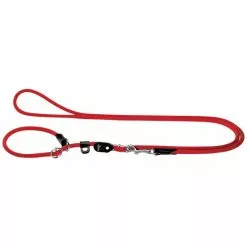 HUNTER Leine Mit Integrierter Halsung, Retriever-Leine Freestyle, 1,0/260 Cm, Polyamid (PA) | Nylon, Rot