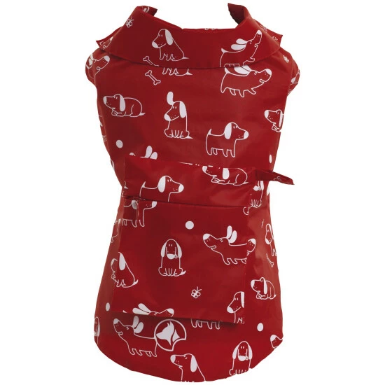 Amtra Hundemantel, Für Hunde, Rot, Mit Gummiband, Muster: Bedruckt 3 Amtra Hundemantel, Für Hunde, Rot, Mit Gummiband, Muster: Bedruckt