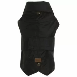 Amtra Hundemantel, Für Hunde, Schwarz, Mit Klettverschluss