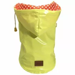 Amtra Regenmantel, Für Hunde, Gelb, Mit Gummiband, Muster: Punkte