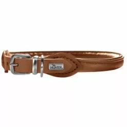 HUNTER Halsband »Round & Soft«, Gr. XS-S, Cognacfarben -Günstiges Tierbedarf Geschäft unnamed file 7729