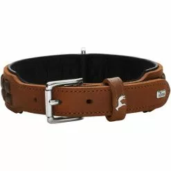 HUNTER Halsband »El Paso«, Gr. M, Cognacfarben/schwarz -Günstiges Tierbedarf Geschäft unnamed file 8403