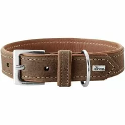 HUNTER Halsband, Gr. M-L, Tabakbraun/cognacfarben -Günstiges Tierbedarf Geschäft unnamed file 9035