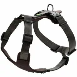 HUNTER Geschirr »Aalborg«, S, Rindsleder/nylon, Dunkelbraun/grau