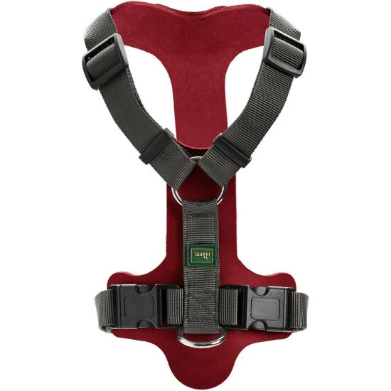 HUNTER Geschirr »Aalborg«, M, Rindsleder/nylon, Rot/grau 5 HUNTER Geschirr »Aalborg«, M, Rindsleder/nylon, Rot/grau – Bild 3