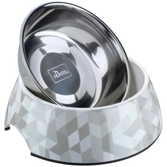 HUNTER Futternapf »Baku«, Edelstahl, Weiß/grau, 0,7 L 4 HUNTER Futternapf »Baku«, Edelstahl, Weiß/grau, 0,7 L – Bild 2