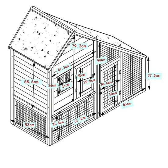 HABAU Kleintierstall »Luxus«, BxHxT: 65 X 120 X 140 Cm, Gelb/weiß 4 HABAU Kleintierstall »Luxus«, BxHxT: 65 X 120 X 140 Cm, Gelb/weiß – Bild 2