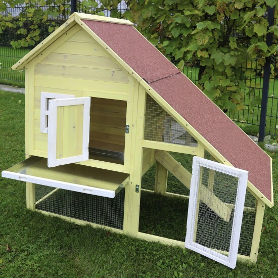 HABAU Kleintierstall »Luxus«, BxHxT: 65 X 120 X 140 Cm, Gelb/weiß 7 HABAU Kleintierstall »Luxus«, BxHxT: 65 X 120 X 140 Cm, Gelb/weiß – Bild 5