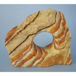 Orbit Aquariendekoration, Regenbogen 1 Loch, Stein, Beige