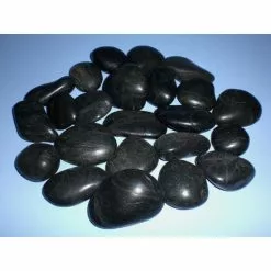 Orbit Aquariendekoration, River-Pebbles, Stein, Schwarz